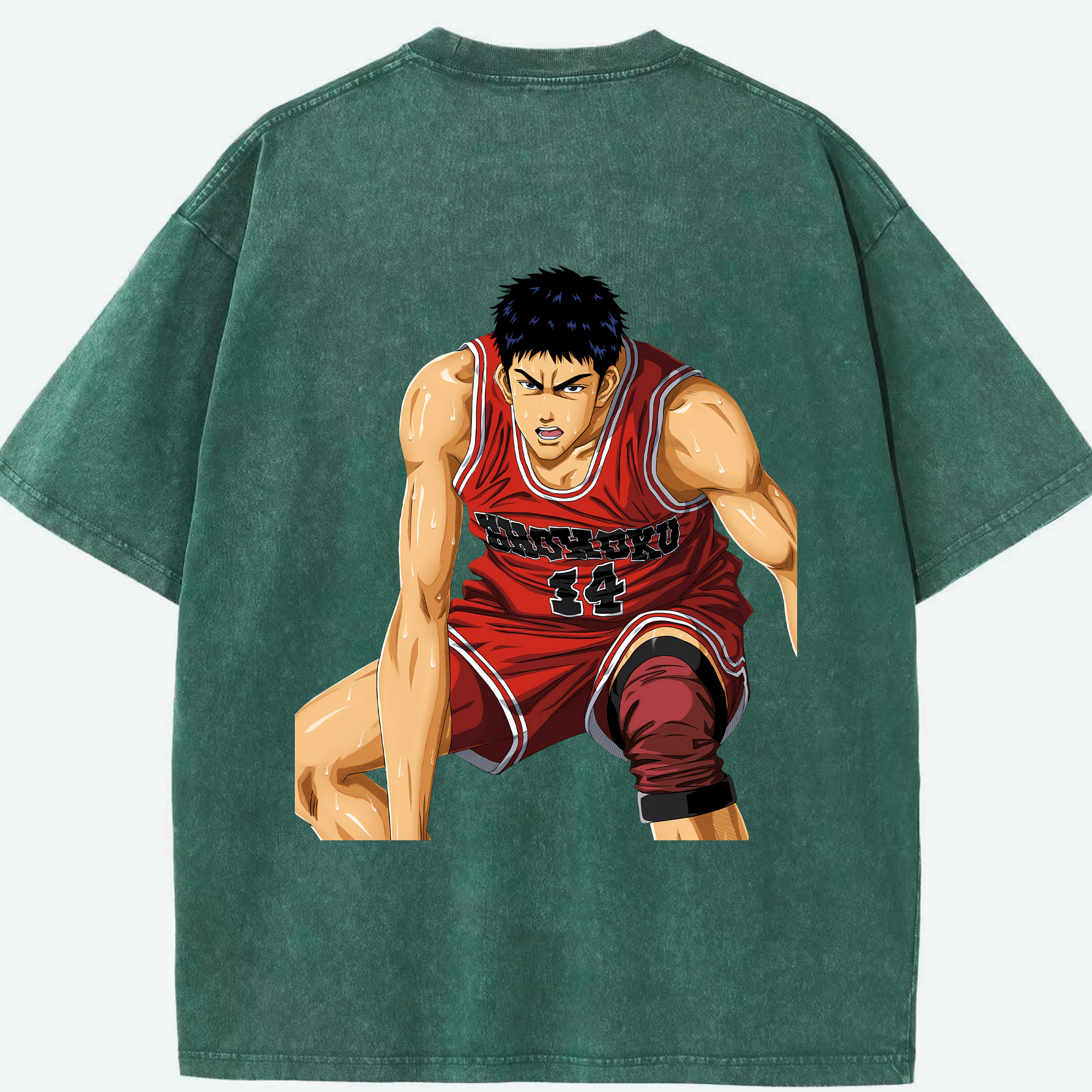 （画像用） SLAM DUNK／スラムダンク 綿100% ヴィンテージ風 半袖Tシャツ（背面プリント）
